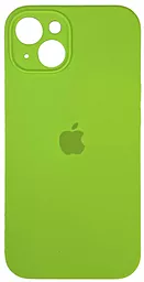 Чехол Silicone Case Full Camera для Apple iPhone 15 Party Green