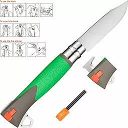 Нож Opinel №12 Explore (001899) Зелёный - миниатюра 4