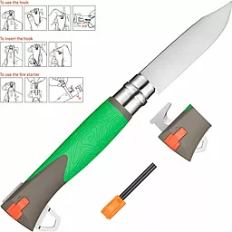 Ніж Opinel №12 Explore (001899) Green - мініатюра 4