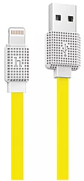 Кабель Hoco UPL18 Waffle USB-A - Lightning 10.5w 2м cable Yellow - фото Кабель Hoco UPL18 Waffle USB-A - Lightning 10.5w 2м cable Yellow