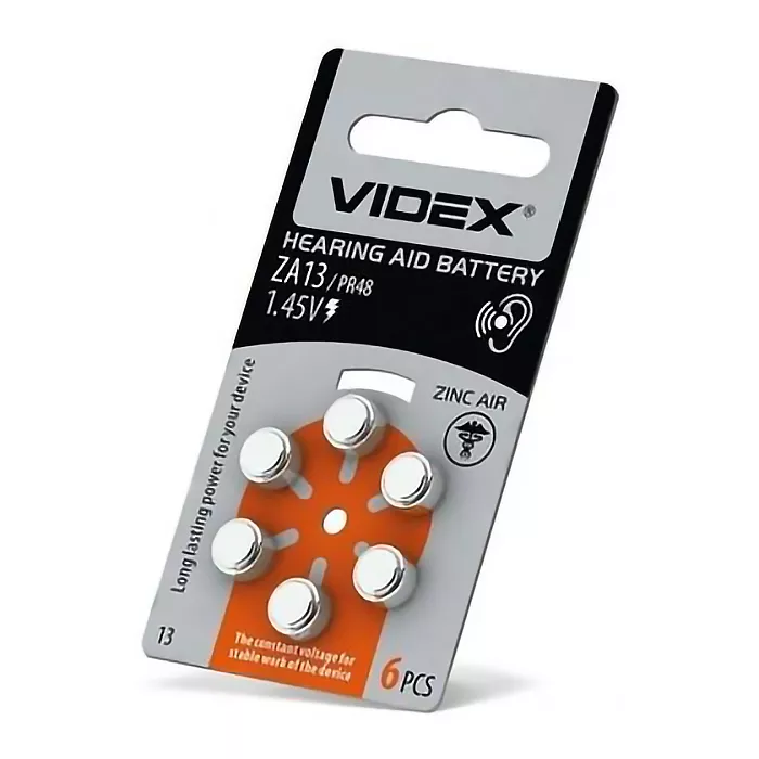 Батарейки Videx ZA13 6шт 1.4 V - фото 2