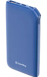 Повербанк ColorWay Soft Touch 10000mAh Blue (CW-PB100LPE3BL-PD)