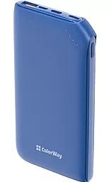 Повербанк ColorWay Soft Touch 10000mAh Blue (CW-PB100LPE3BL-PD) - фото Повербанк ColorWay Soft Touch 10000mAh Blue (CW-PB100LPE3BL-PD)