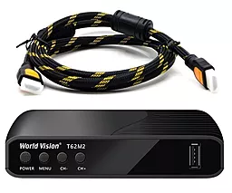 Комплект цифрового ТВ World Vision T62M2 + Кабель HDMI