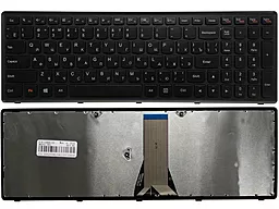 Клавіатура для ноутбуку Lenovo G500s / G505sв рамці вузький шлейф 25мм Original чорна