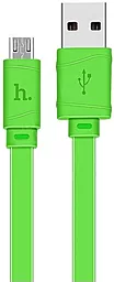 Кабель USB Hoco X5 Bamboo micro USB Cable Green