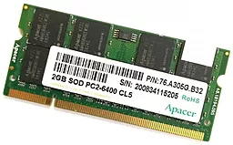 Оперативна пам'ять для ноутбука Apacer 2GB SO-DIMM DDR2 800MHz (76.A305G.B32_)