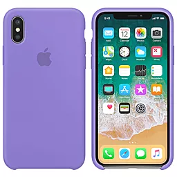 Чехол Silicone Case для Apple iPhone X, iPhone XS Lilac