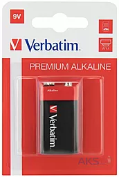 Батарейки Verbatim Alkaline 6LR61 (крона) 9V 1шт (49924) 9 V - фото Батарейки Verbatim Alkaline 6LR61 (крона) 9V 1шт (49924) 9 V