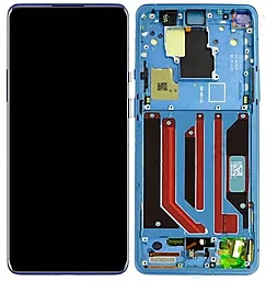 Дисплей OnePlus 8 Pro (IN2020) с тачскрином и рамкой, оригинал, Ultramarine Blue