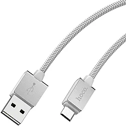 Кабель Hoco U49 Refined Steel USB-A - micro USB 12w 2.4a 1.2м cable White - миниатюра 3 Кабель Hoco U49 Refined Steel USB-A - micro USB 12w 2.4a 1.2м cable White - миниатюра 3