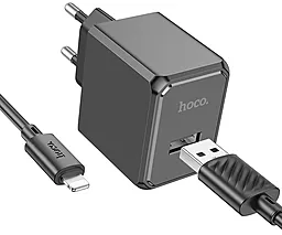 Мережевий зарядний пристрій Hoco CS11A 2.1a home charger + Lightning cable black