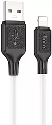 Кабель Hoco X90 Cool Silicone USB-A - Lightning 12w 2.4a 1м cable White - фото Кабель Hoco X90 Cool Silicone USB-A - Lightning 12w 2.4a 1м cable White
