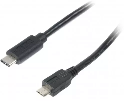 Кабель Cablexpert 12w 2.4a 1.8 m USB Type-C - micro USB cable black (CCP-USB2-mBMCM-6) - фото 1