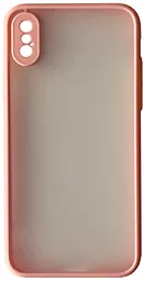 Чехол 1TOUCH Gingle Matte для Apple iPhone X, iPhone XS Light Pink/Yellow