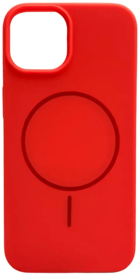 Чехол Silicone Case Full Fine Ring MagSafe для Apple iPhone 13  Peach - фото 1