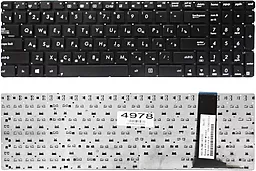 Клавіатура для ноутбуку Asus N56 N56V N76 N76V N550 N750 Q550 R501 R750 без рамки, прямий Enter, 9Z.N8BSU.101 чорна