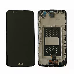 Дисплей LG K10 2016 (K410, K420, K425, K428, K430, LGMS428, F670L, F670S, F670K) (с микросхемой) з тачскріном і рамкою, Black