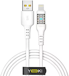 Кабель Yoki YK-CY23 CYBER USB-A - Lightning 12w 2.4a 1.2м cable White - фото Кабель Yoki YK-CY23 CYBER USB-A - Lightning 12w 2.4a 1.2м cable White