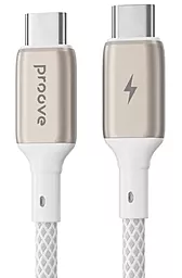 Кабель Proove Dense Metal USB Type-C - Type-C 60w 3a 1м PD cable White (CCDM60002202) - фото Кабель Proove Dense Metal USB Type-C - Type-C 60w 3a 1м PD cable White (CCDM60002202)