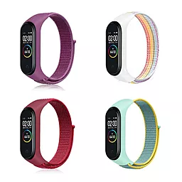 Набор сменных ремешков для фитнес трекера 4 Colors Set Nylon Style для Xiaomi Mi Smart Band 5 (705624) Multicolor