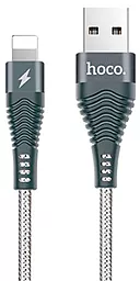 Кабель USB Hoco U32 Unswerving Steel Braided Lightning Cable 1.2M Gray