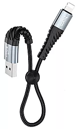 Кабель Hoco X38 Cool USB-A - Lightning 12w 2.4a 0.25м cable Black - мініатюра 3 Кабель Hoco X38 Cool USB-A - Lightning 12w 2.4a 0.25м cable Black - мініатюра 3