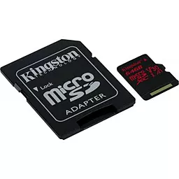 Карта пам'яті Kingston microSDXC 64GB Canvas React Class 10 UHS-I U3 V30 A1 + SD-адаптер (SDCR/64GB) - мініатюра 2