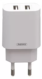 Сетевое зарядное устройство Remax RP-U35 2.1a 2xUSB-A ports charger + Lightning cable White - фото Сетевое зарядное устройство Remax RP-U35 2.1a 2xUSB-A ports charger + Lightning cable White