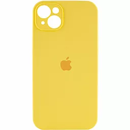 Чехол Silicone Case Full Camera для Apple iPhone 15 Sunny Yellow