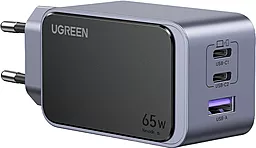 Сетевое зарядное устройство Ugreen Nexode S 65w GaN PPS PD/QC4.0 2xUSB-C/USB-A ports charger gray (35042) - фото Сетевое зарядное устройство Ugreen Nexode S 65w GaN PPS PD/QC4.0 2xUSB-C/USB-A ports charger gray (35042)