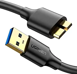 Кабель Ugreen US130 USB 3.0 - micro 12w 2.4a 1м cabla Black (10841) - фото Кабель Ugreen US130 USB 3.0 - micro 12w 2.4a 1м cabla Black (10841)