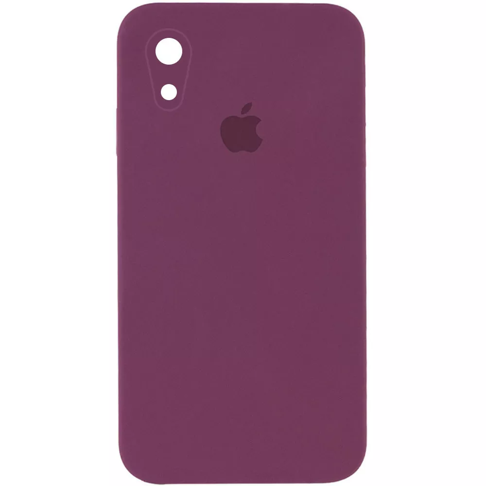 Чехол Silicone Case Full Camera Square для Apple iPhone XR  Maroon - фото 1