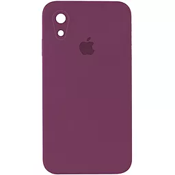 {"ru": "Чехол", "uk": "Чохол"} Silicone Case Full Camera Square для Apple iPhone XR  Maroon
