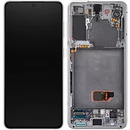 Дисплей Samsung Galaxy S21 G991 с тачскрином и рамкой, сервисный оригинал, White - фото Дисплей Samsung Galaxy S21 G991 с тачскрином и рамкой, сервисный оригинал, White