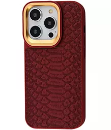 Чехол Kajsa Snake Pattern для Apple iPhone 14 Pro Max  Burgund