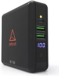 Мережевий зарядний пристрій з функцією бездротової зарядки Adonit 4-in-1 2xUSB-A/USB-C ports fast charger black (3124-17-07-A)