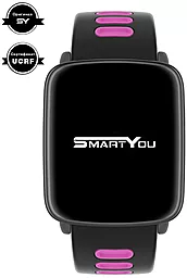 Смарт-часы SmartYou X1 Sport Black/Pink (SWX1SBLP) - миниатюра 2