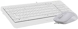 Комплект (клавіатура+мишка) A4Tech USB (F1512) White - мініатюра 3