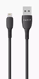 Кабель Havit HV-CB619C USB-A - Lightning 10w 1м cable Black - фото Кабель Havit HV-CB619C USB-A - Lightning 10w 1м cable Black