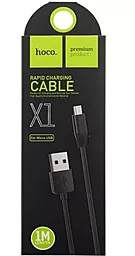 Кабель Hoco X1 Rapid Charging USB-A - Lightning 12w 2.4a 1м cable Black - мініатюра 2