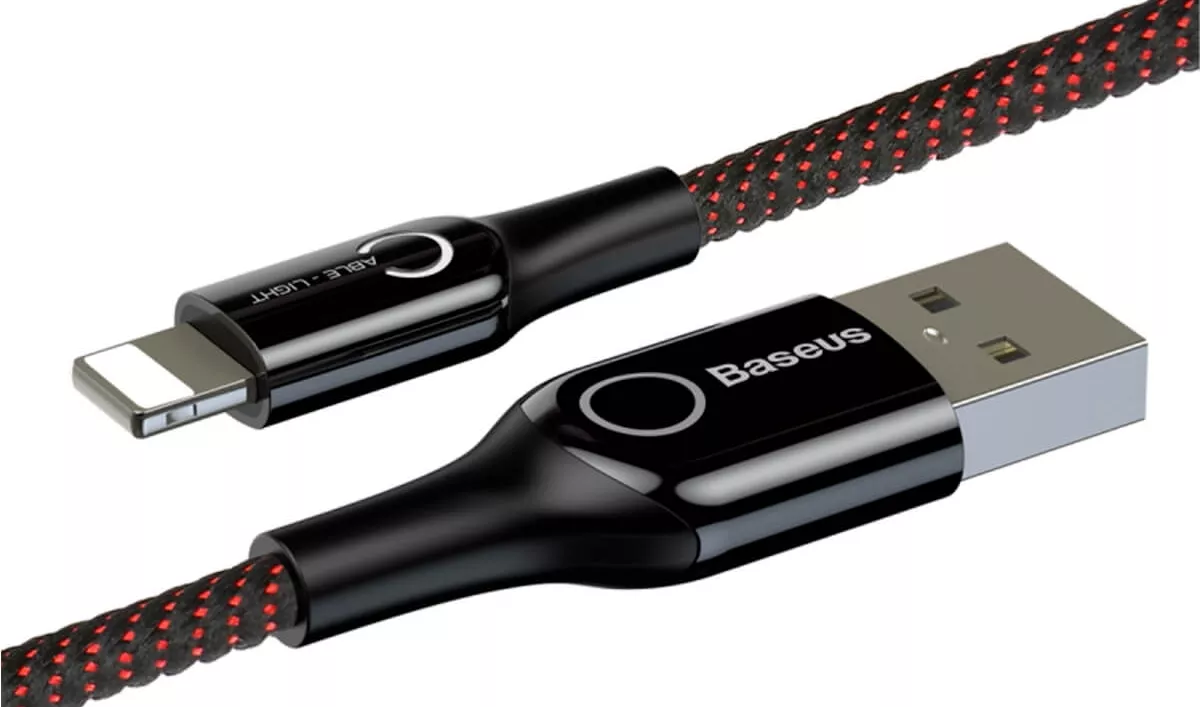 Кабель Baseus Intelligent Power-Off USB-A - Lightning 12w 2.4a 1м cable Black (CALCD-01) - фото 2