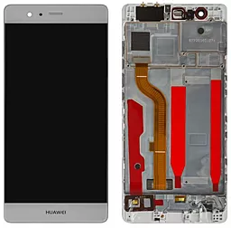 Дисплей Huawei P9 (EVA-L09, EVA-L19, EVA-L29, EVA-AL10, EVA-TL00, EVA-AL00, EVA-DL00) с тачскрином и рамкой, White
