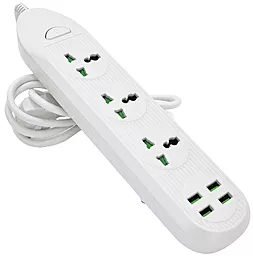 Сетевой фильтр (удлинитель) Voltronic ТВ-Т16mini 3 розетки 10A 4xUSB-A 2м с выключателем белый - фото Сетевой фильтр (удлинитель) Voltronic ТВ-Т16mini 3 розетки 10A 4xUSB-A 2м с выключателем белый