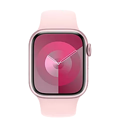 Смарт-часы Apple Watch Series 9 GPS 41mm Pink Aluminium Case with Light Pink Sport Band - S/M (MR933)
