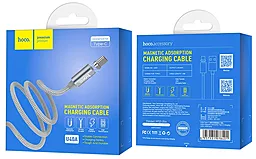Кабель USB Hoco U40A Magnetic Adsorption Charged USB Type-C Cable Gray - миниатюра 4