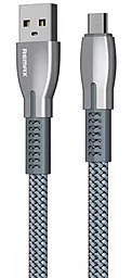 Кабель Remax Gonro USB-A - micro USB 12w 2.4a 1м cable Silver (RC-159m) - фото Кабель Remax Gonro USB-A - micro USB 12w 2.4a 1м cable Silver (RC-159m)