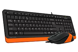 Комплект (клавиатура+мышка) A4Tech Fstyler проводной Black+Orange USB (F1010) - фото Комплект (клавиатура+мышка) A4Tech Fstyler проводной Black+Orange USB (F1010)