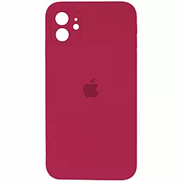Чохол Silicone Case Full Camera for Apple iPhone 11 Maroon