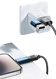 USB PD Кабель Essager 65W 3A 4-in-1 USB-C+A to USB Type-C/Lightning cable blue - мініатюра 4